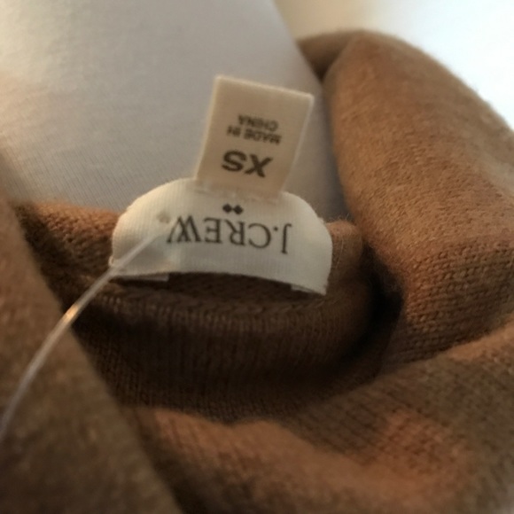 J. Crew tan cowl neck wool sweater, XS, NWT - Picture 3 of 6